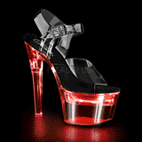 Negro 18 cm FLASHDANCE-708 sandalias stripper con luz LED