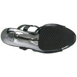 Negro 18 cm Pleaser SKY-309 Zapatos Tacón Aguja Cromo Plataforma