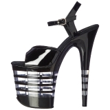 Negro 20 cm Pleaser FLAMINGO-809LN Tacones Altos Plataforma
