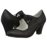 Negro 6,5 cm WIGGLE-32 retro vintage zapatos de salón maryjane tacón ancho