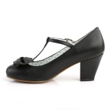 Negro 6,5 cm retro vintage WIGGLE-50 Pinup zapatos de salón tacón ancho