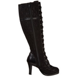 Negro 9,5 cm GLAM-240 botas de mujer tacón altos