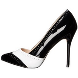 Negro Blanco 13 cm AMUSE-26 Zapatos de tacón altos mujer