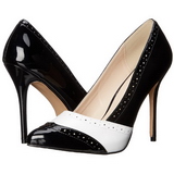 Negro Blanco 13 cm AMUSE-26 Zapatos de tacón altos mujer