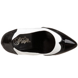 Negro Blanco 13 cm SEDUCE-425 Zapatos de Salón para Hombres