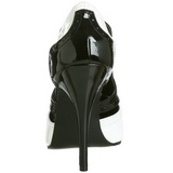 Negro Blanco 13 cm SEDUCE-458 Oxford Zapatos de tacón altos mujer