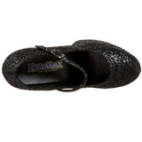 Negro Brillo 11 cm MARYJANE-50G Plataforma Zapato Salón Mary Jane