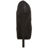 Negro Brillo 14,5 cm Burlesque TEEZE-31G Platform Calzado de Salón