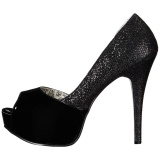 Negro Brillo 14,5 cm Burlesque TEEZE-41W zapatos de salón pies anchos hombre