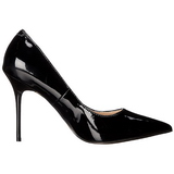Negro Charol 10 cm CLASSIQUE-20 zapatos puntiagudos tacón de aguja