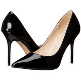 Negro Charol 10 cm CLASSIQUE-20 zapatos puntiagudos tacón de aguja