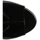 Negro Charol 10 cm QUEEN-100 botines tallas grandes