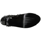 Negro Charol 10 cm QUEEN-100 botines tallas grandes