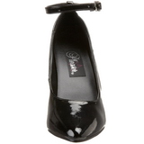 Negro Charol 10 cm VANITY-431 zapatos de salón tacón bajo