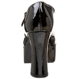 Negro Charol 11 cm MARYJANE-50 Mary Jane Plataforma Zapatos de Salón