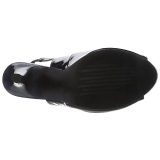 Negro Charol 12,5 cm EVE-04 sandalias tallas grandes