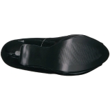 Negro Charol 13,5 cm CHLOE-01 zapatos de salón tallas grandes