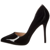 Negro Charol 13 cm AMUSE-22 Zapato Salón Clasico para Mujer