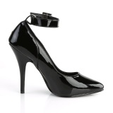 Negro Charol 13 cm SEDUCE-431 Zapato de Stiletto para Hombres