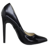 Negro Charol 13 cm SEXY-20 zapatos tacón de aguja puntiagudos