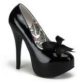 Negro Charol 14,5 cm Burlesque TEEZE-12 Zapatos de tacón altos mujer
