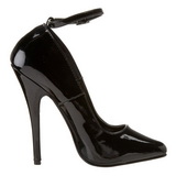 Negro Charol 15,5 cm DOMINA-431 zapatos de salón tacón bajo