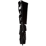 Negro Charol 15 cm DELIGHT-600-49 gladiador botas de mujer tacón altos