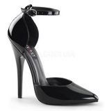 Negro Charol 15 cm DOMINA-402 zapatos de salón tacón bajo