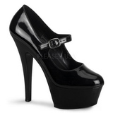 Negro Charol 15 cm KISS-280 Zapatos de tacón altos mujer