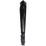 Negro Charol 15 cm KISS-3000 Botas de mujer hasta la rodilla