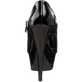 Negro Charol 15 cm PLEASER DELIGHT-687 Plataforma Zapatos de Salón