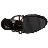 Negro Charol 15 cm Pleaser DELIGHT-612 Plataforma Zapatos de Salón