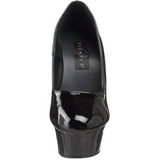 Negro Charol 15 cm Pleaser DELIGHT-685 Plataforma Zapatos de Salón