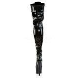 Negro Charol 18 cm ADORE-3023 Botas de mujer hasta la rodilla