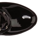 Negro Charol 18 cm ADORE-3028 Botas de mujer hasta la rodilla