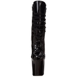 Negro Charol 18 cm XTREME-1020 botines con suela plataforma de mujer
