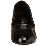 Negro Charol 5 cm FAB-420W zapatos de salón tacón bajo