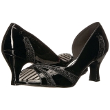 Negro Charol 7,5 cm JENNA-03 zapatos de salón tallas grandes