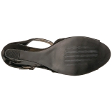 Negro Charol 7,5 cm KIMBERLY-04 sandalias tallas grandes