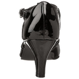 Negro Charol 8 cm DIVINE-415W Zapatos de Salón para Hombres