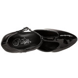 Negro Charol 8 cm DIVINE-415W Zapatos de Salón para Hombres