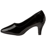 Negro Charol 8 cm DIVINE-420W Zapatos de Sal�n para Hombres