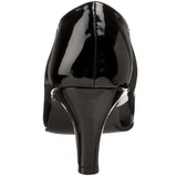 Negro Charol 8 cm DIVINE-420W Zapatos de Sal�n para Hombres