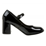 Negro Charol 8 cm GOGO-50 Zapatos de Salón para Hombres