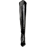 Negro Charol 9,5 cm LUST-3000 over knee botas altas con tacón