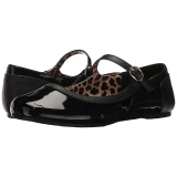 Negro Charol ANNA-02 zapatos de bailarinas tallas grandes
