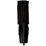 Negro Gamuza 18 cm ADORE-1019 botines con flecos de mujer tacn altos