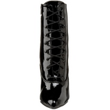 Negro Lacado 10,5 cm VANITY-1020 Planos Botines Altos Mujer