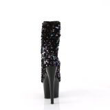 Negro Lentejuelas 18 cm ADORE-1042SQ plataforma botines tac�n alto mujer