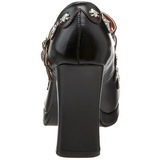 Negro Mate 10,5 cm CRYPTO-06 Góticos Zapatos de Salón Plataforma